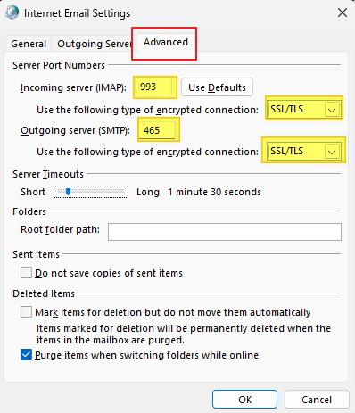 Email Account Information